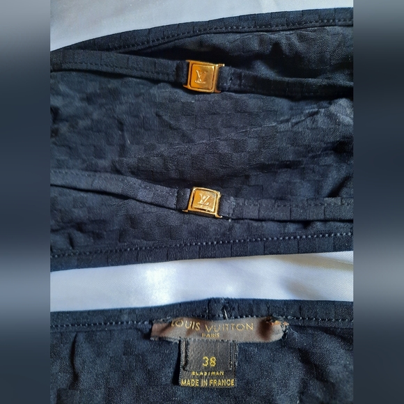 LOUIS VUITTON Vintage Y2K Black Bikini Sz Small - Picture 3 of 11